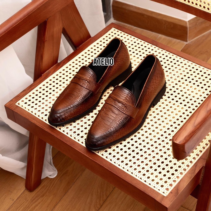 Giày lười hot trend, Da bò cao cấp tăng cao 7 cm