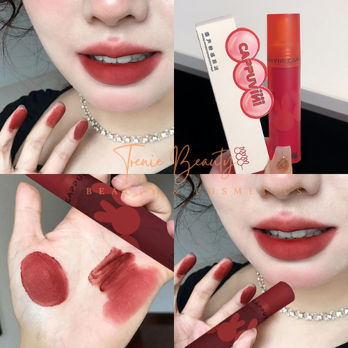 Son kem lì thỏ đỏ CAPPUVINI Gourd Powder Sensation Lip Mud nội địa