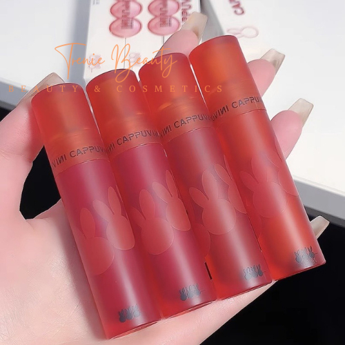 Son kem lì thỏ đỏ CAPPUVINI Gourd Powder Sensation Lip Mud nội địa