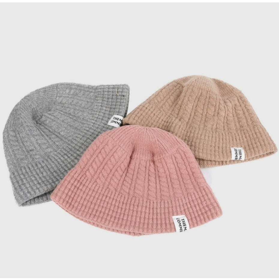 Mũ DỆT KIM mềm dành cho nữ,mũ bucket trơn bán chạy phong cách Hàn Quốc