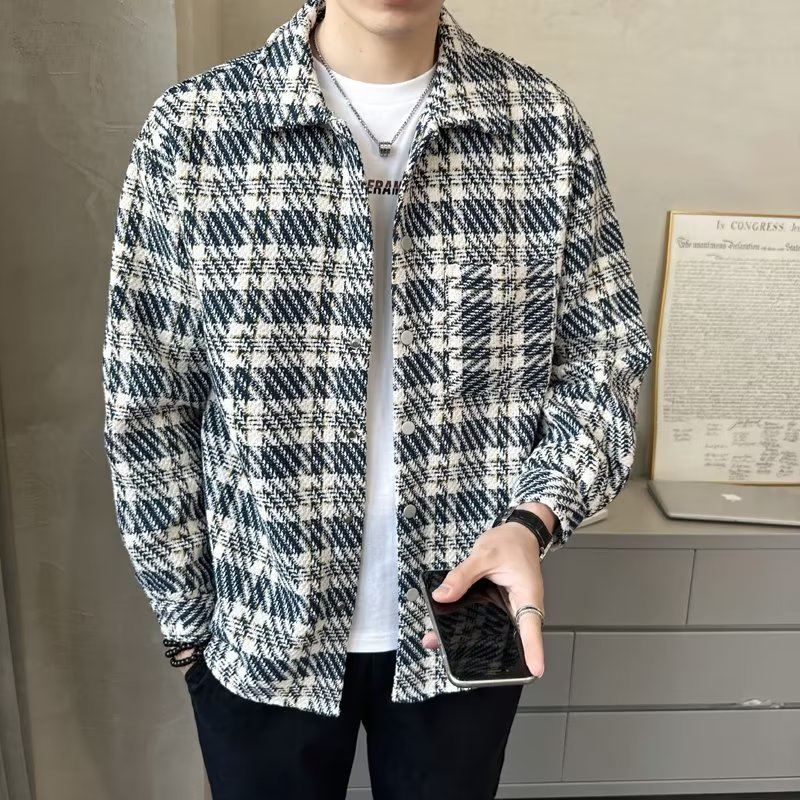 Áo Khoác Dạ Cổ Bẻ Sơ Mi, Áo Khoác Dạ Nam Nữ Hàng Quảng Châu Thu Đông 2023