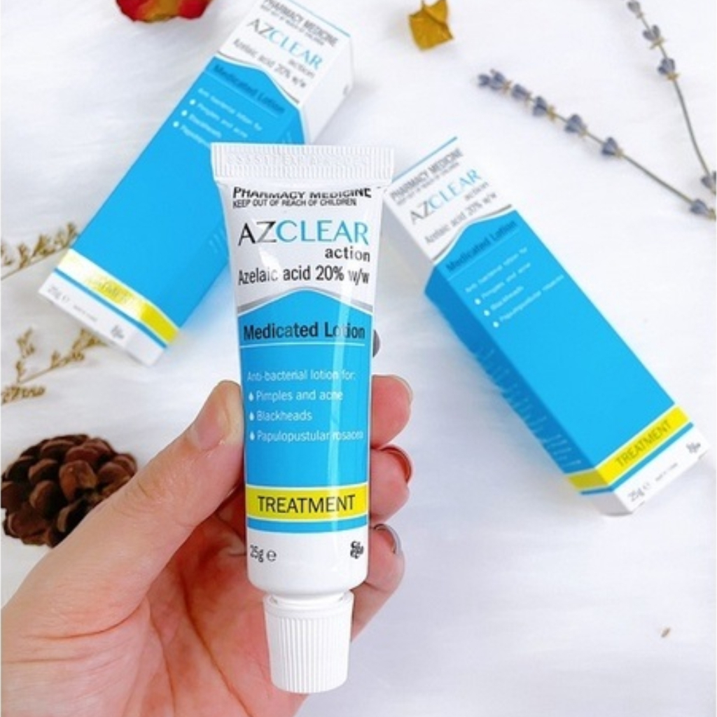 Kem Mụn Azclear 20% Azelaic Acid Làm Mờ Thâm Và Giảm Mụn Lành Tính 25gram Chính Hãng