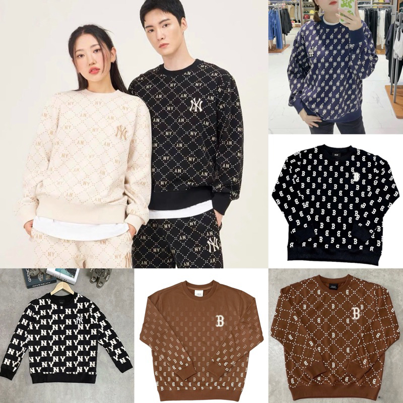 ÁO TAY DÀI CỔ TRÒN M L B monogram Diamond Form unisex ( Ảnh Thật - kèm video chính chủ )