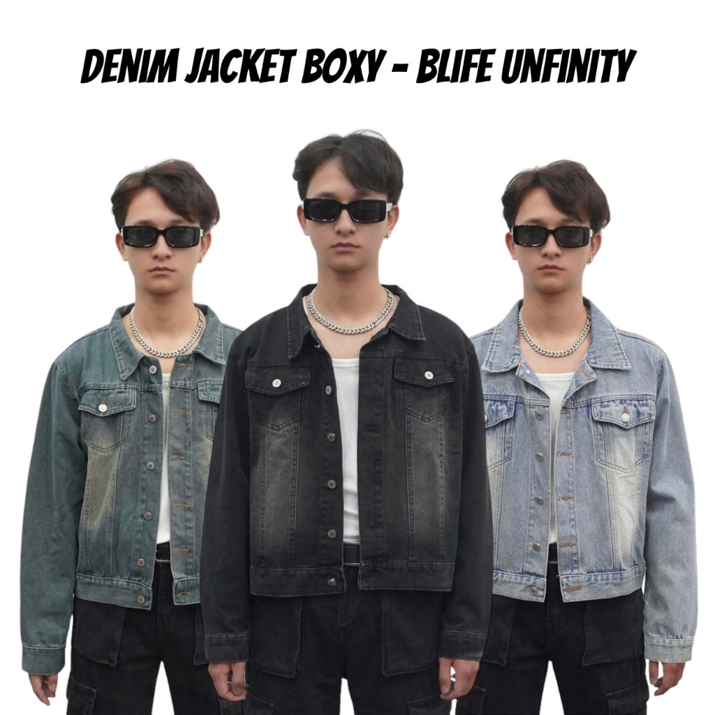 Áo Khoác Jean Denim Wash Boxy Tiệm Nhà SƠN