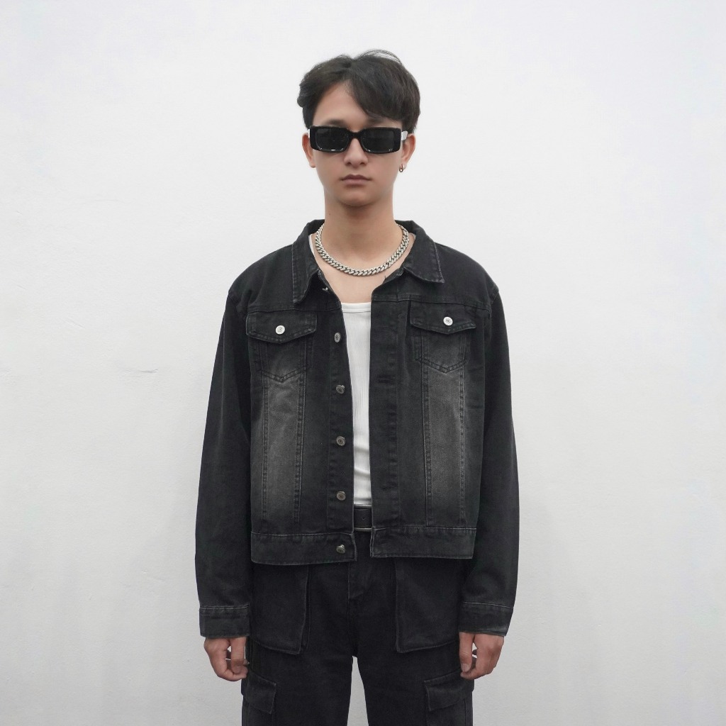 Áo Khoác Jean Denim Wash Boxy Tiệm Nhà SƠN