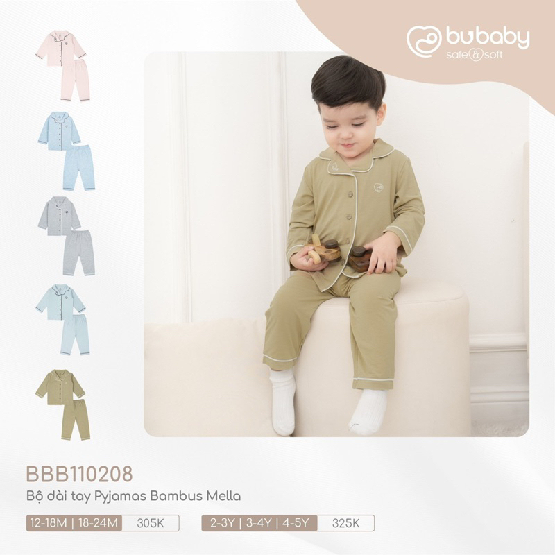Bộ pijama Bambus Mella Bu Baby cao cấp