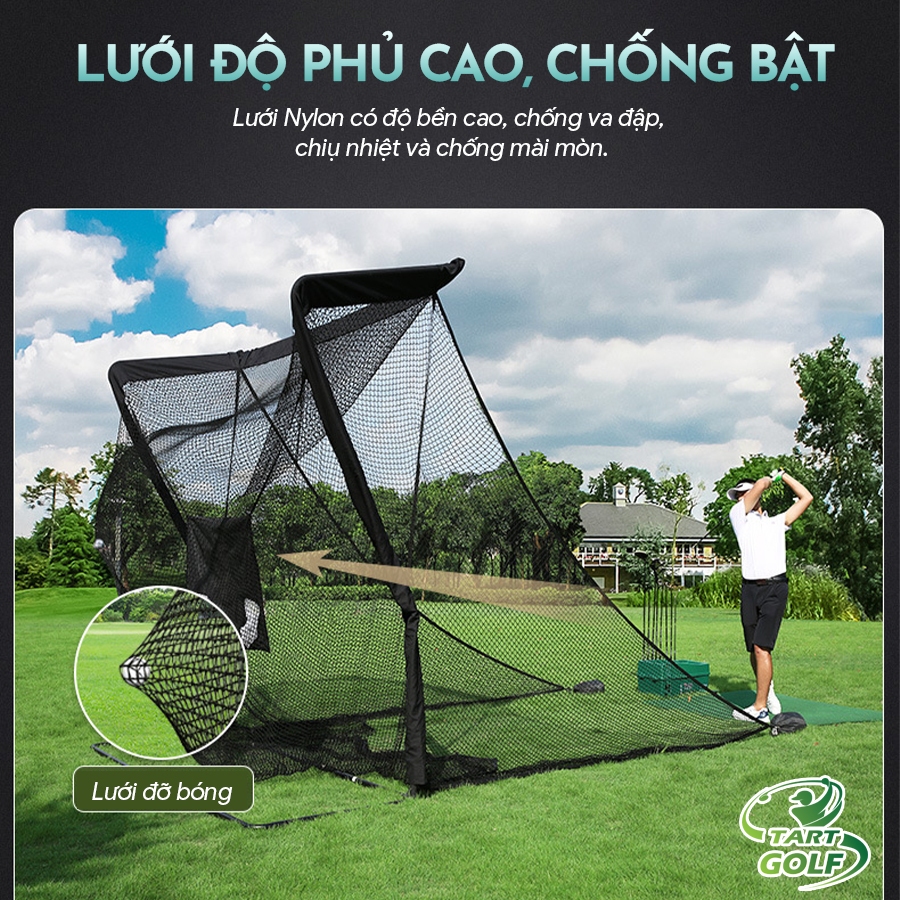 Lưới Tập Golf, Lưới Tập Swing PGM, Lưới Tập Golf Tại Nhà, Tại Văn Phòng, Lưới Golf Khung Sắt Chắc Chắn, Bền Bỉ