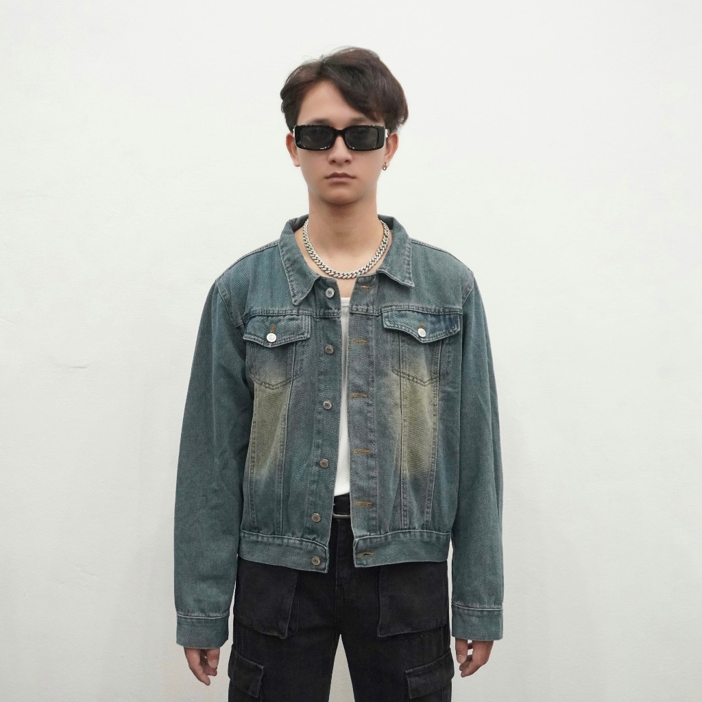 Áo Khoác Jean Denim Wash Boxy Tiệm Nhà SƠN