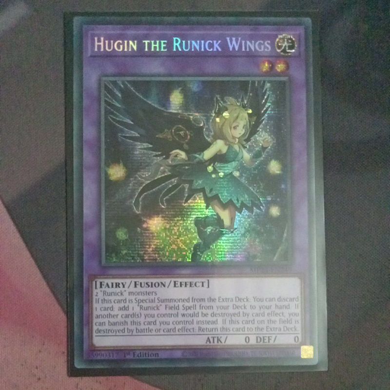 [ UK ] Hugin the Runick Wings - MP23-EN249 - Prismatic Secret Rare 1st Edition [ Bài Yugioh Chính Hã
