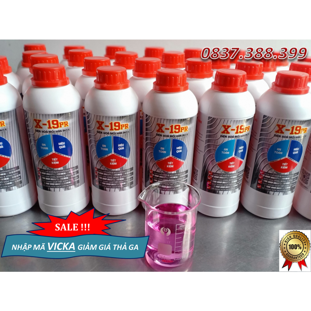 1 Lít dung dịch tẩy mối hàn - Đánh bóng Inox điện hóa X-19 Pr
