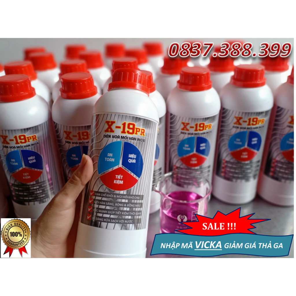 1 Lít dung dịch tẩy mối hàn - Đánh bóng Inox điện hóa X-19 Pr