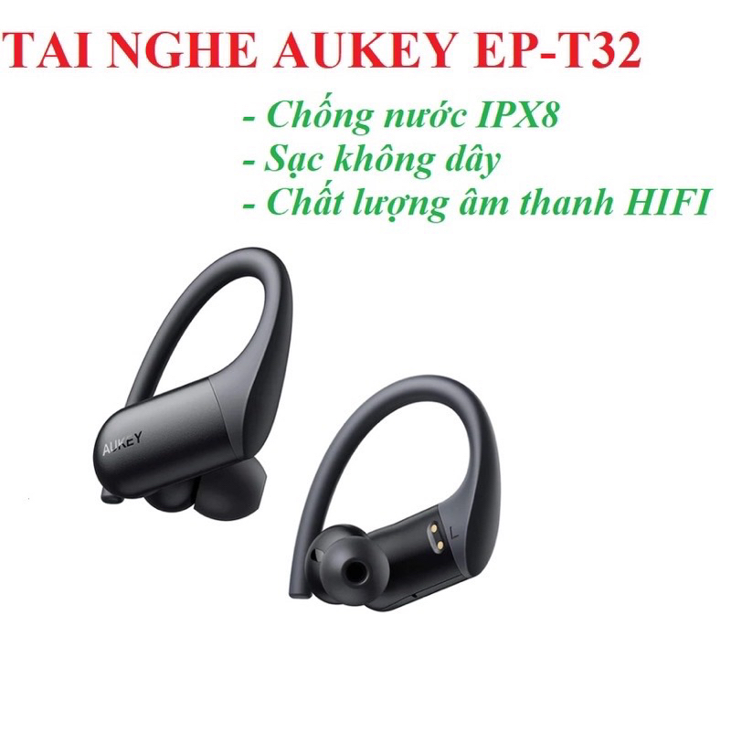 Tai nghe không dây Aukey T32- có sạc không dây