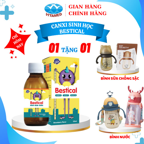 [ Mua 1 Tặng 1 ] Canxi Bestical hỗ trợ xương và răng chắc khoẻ (120ml)