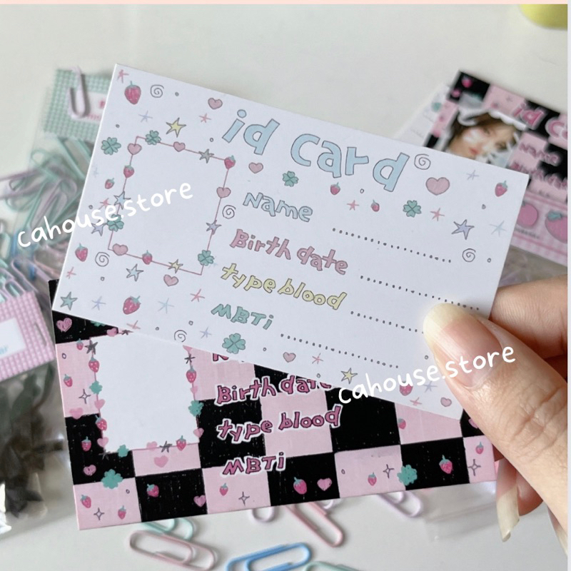 Set 10 ID Card Trang Trí Profile Thần Tượng