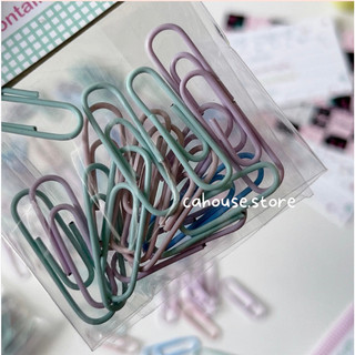 Set kẹp mix màu, kẹp đầu giấy trang trí màu pastel