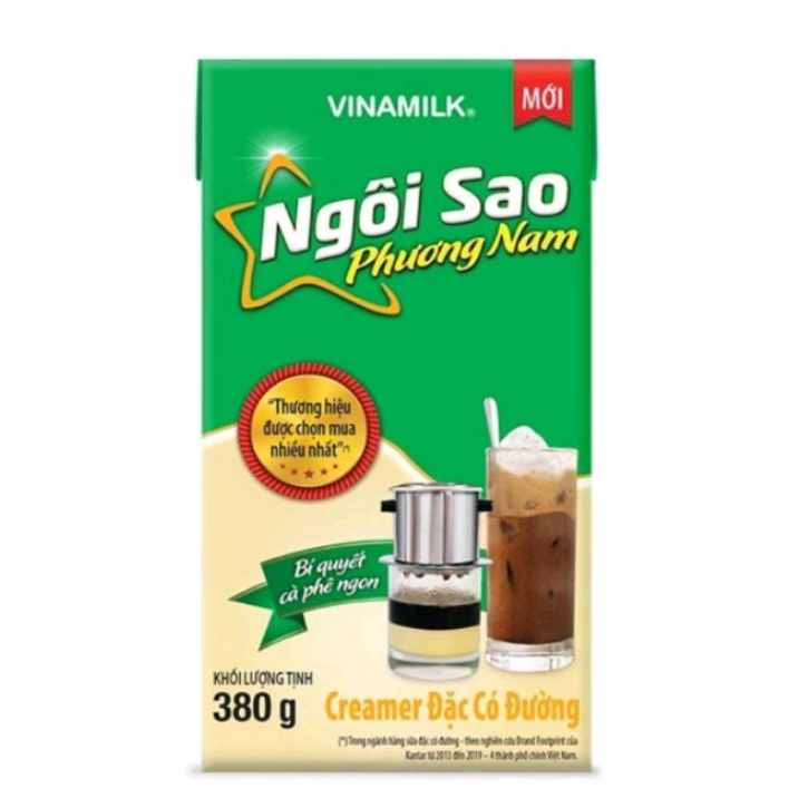 Sữa đặc Ngôi Sao Phương Nam xanh lá - Hộp Giấy 380g