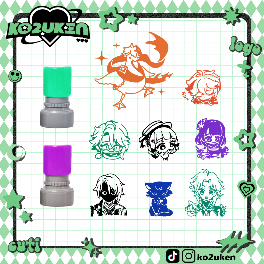 CON DẤU CHÂM MỰC 25mm KO2UKEN >