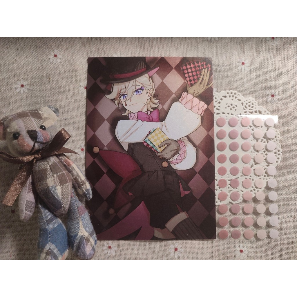 SET Postcard/Artprint The circus - ba anh em Lyney/Lynette/Freminet