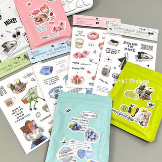 Set 2 tấm sticker trang trí Retro
