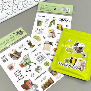 Set 10 tấm sticker trang trí Retro