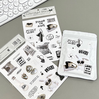 Set 10 tấm sticker trang trí Retro
