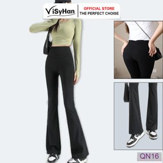  Quần Legging UMI Cao Cấp Lông Loe Visyhan - Ống Rộng 2 Túi Hậu Dày Dặn QN16 