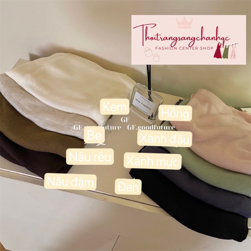 Áo len trễ vai chất len mịn mỏng thu đông thiết kế sang trọng qc