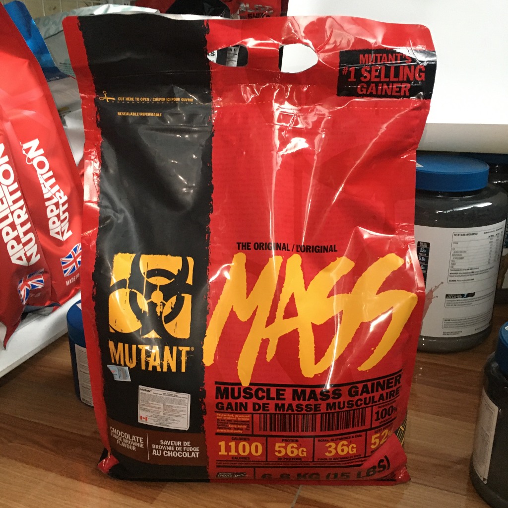 Sữa tăng cân Mass Mutant 15Lbs 6,8kg 56g Pro + 36g EAA BCAA Glutamin + 1100 Calories