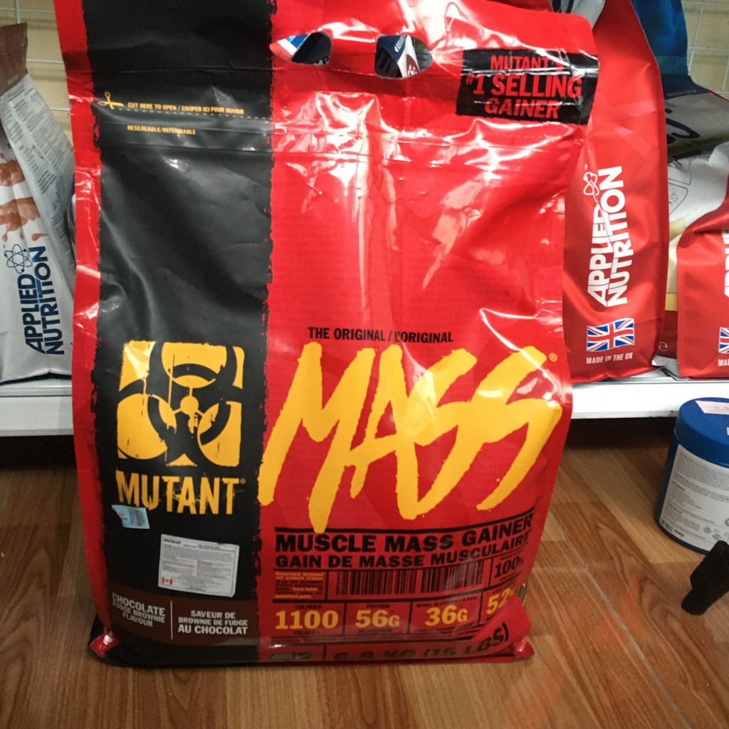 Sữa tăng cân Mass Mutant 15Lbs 6,8kg 56g Pro + 36g EAA BCAA Glutamin + 1100 Calories