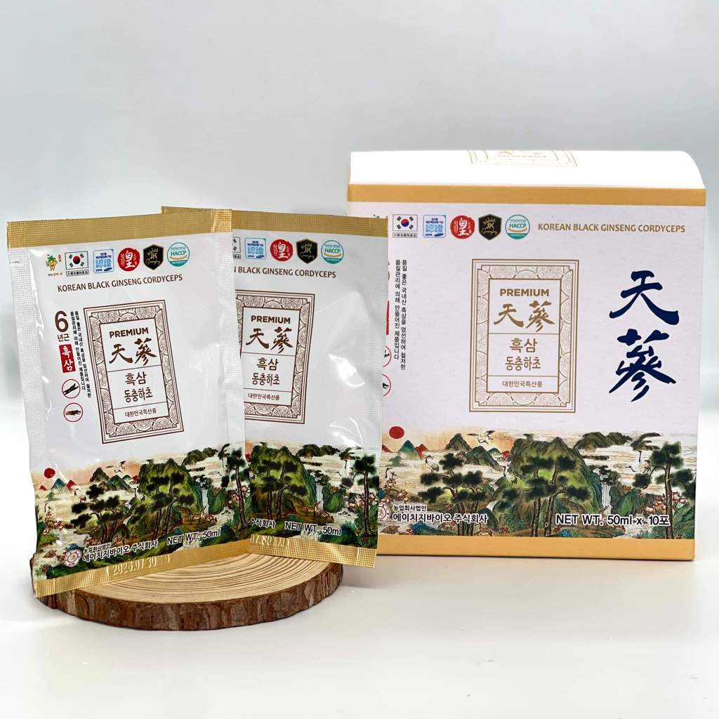 NƯỚC HẮC SÂM ĐÔNG TRÙNG - HỘP 60 GÓI