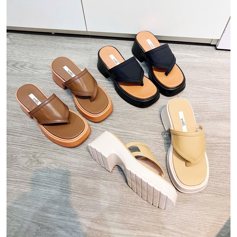 DÉP KẸP BẢNG DA YẾM ĐẾ PU CAO 5 PHÂN MANG ÊM CHÂN