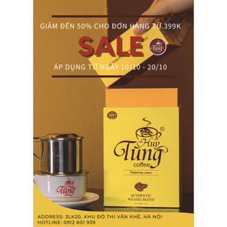 Cà phê Huy Tùng pha phin cao cấp - Hương chồn Truyền thống 500GR