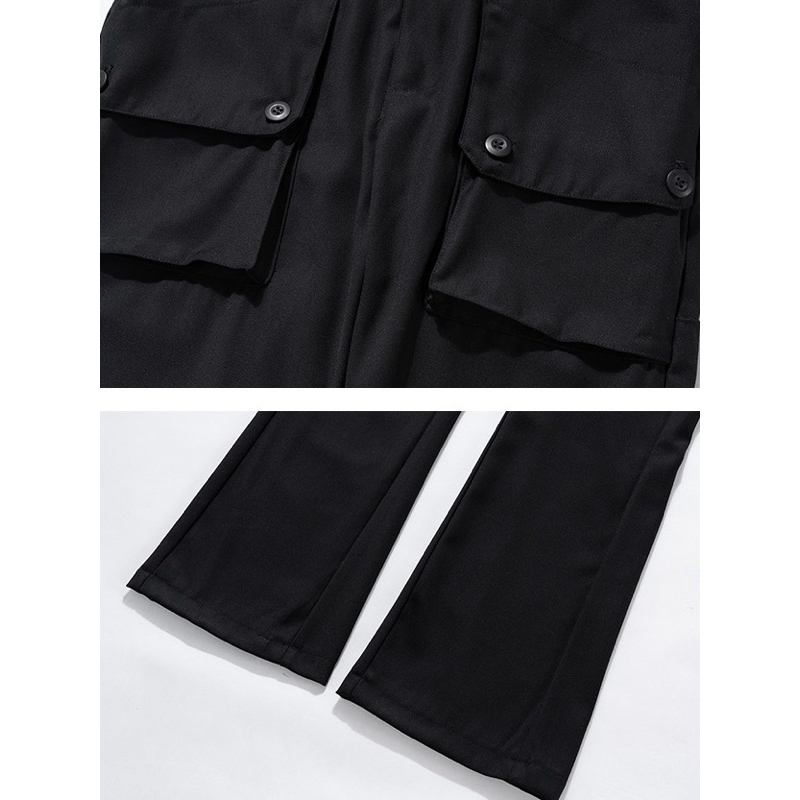 Quần vải nam ống loe thiết kế túi pocket phong cách basic, grunge, cozy Brokeboiz