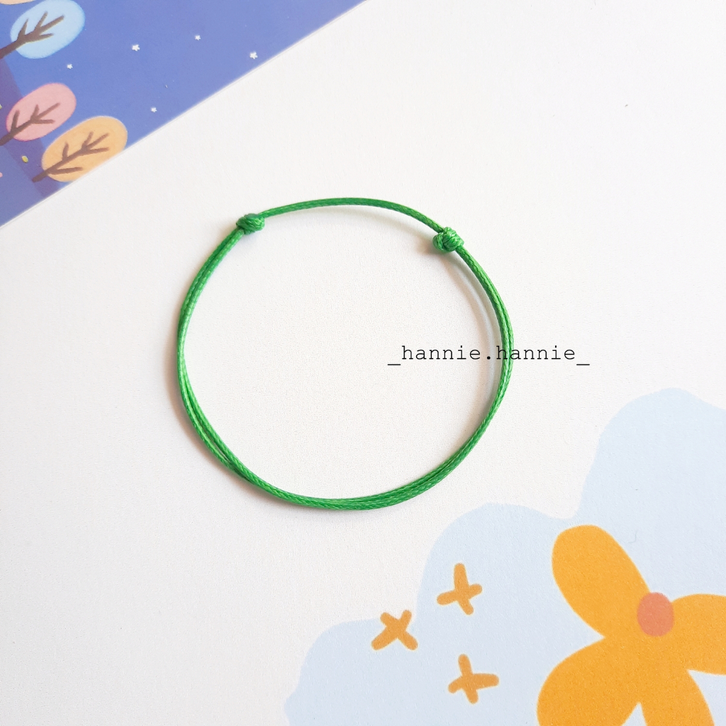 Vòng tay dây sáp khóa trượt đeo tay nam nữ đơn giản handmade