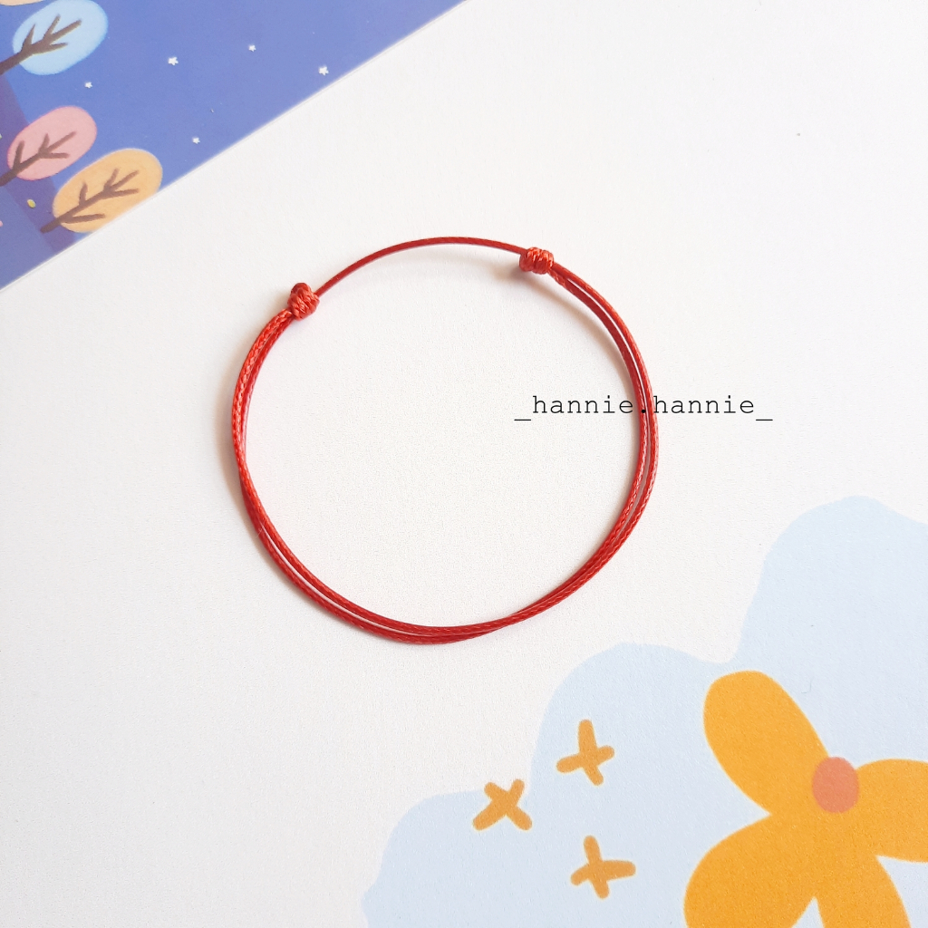 Vòng tay dây sáp khóa trượt đeo tay nam nữ đơn giản handmade