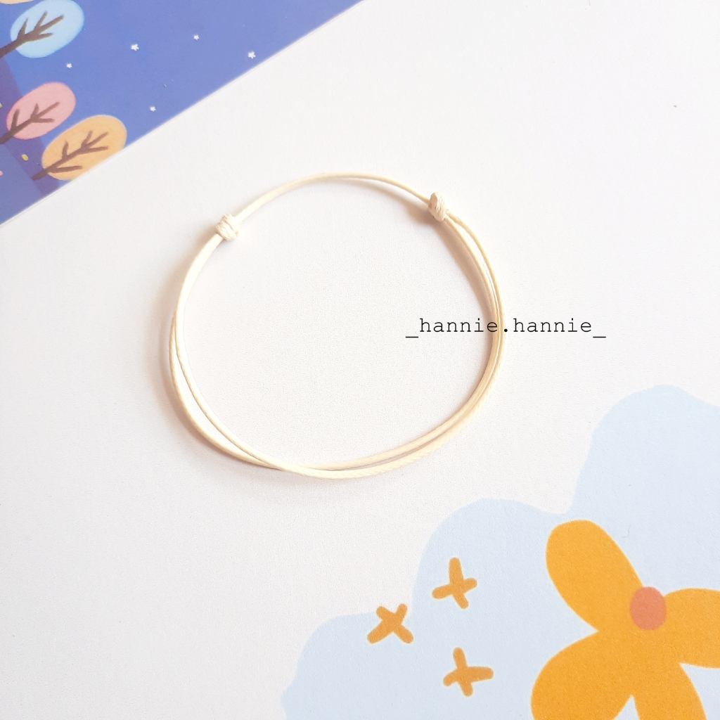 Vòng tay dây sáp khóa trượt đeo tay nam nữ đơn giản handmade