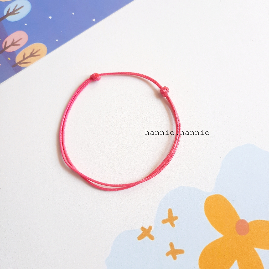 Vòng tay dây sáp khóa trượt đeo tay nam nữ đơn giản handmade