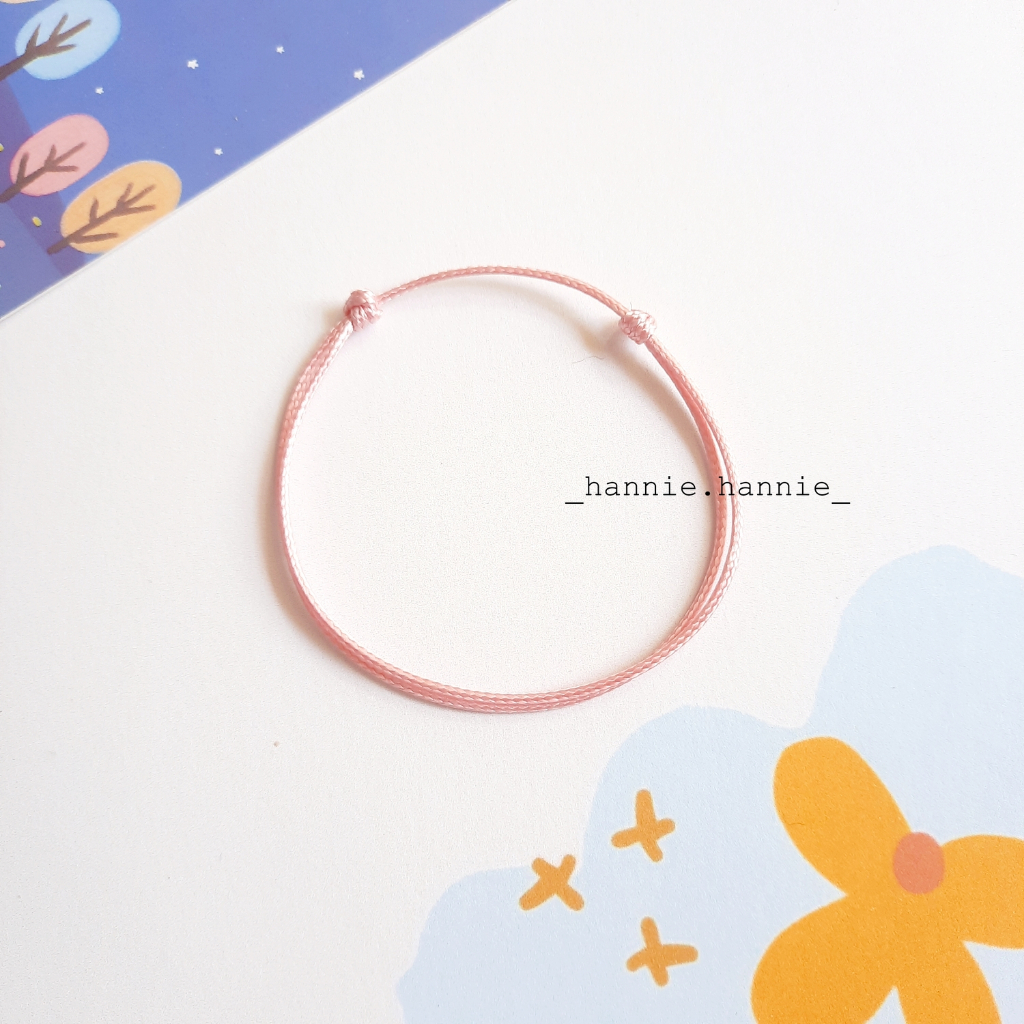 Vòng tay dây sáp khóa trượt đeo tay nam nữ đơn giản handmade