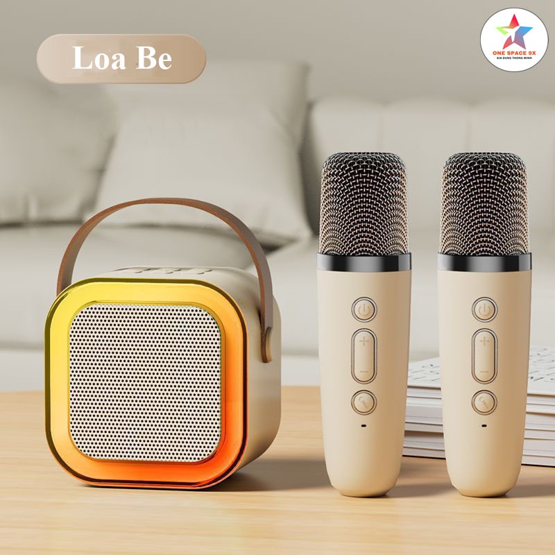 Loa Bluetooth Micro Karaoke K12 Mini Karaoke Loa Bluetooth Loa kèm micro không dây Dung lượng loa lớn, siêu chuẩn Bass
