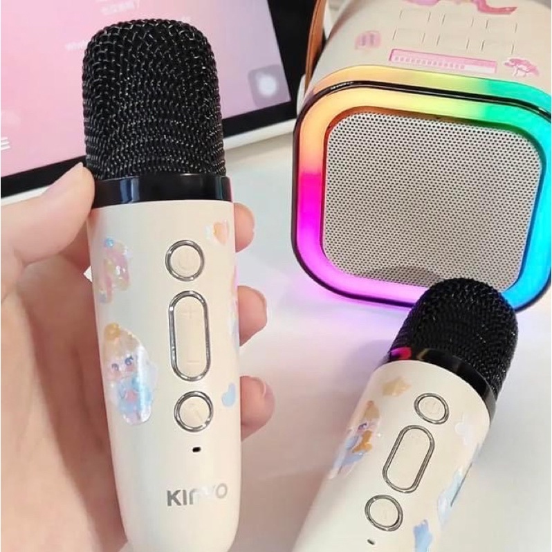 Loa Bluetooth Micro Karaoke K12 Mini Karaoke Loa Bluetooth Loa kèm micro không dây Dung lượng loa lớn, siêu chuẩn Bass