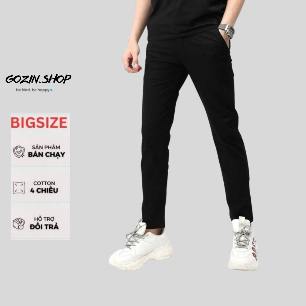 Quần Kaki Nam Ống Suông GOZIN.SHOP chất liệu kaki cotton co giãn thoáng mát thấm hút mồ hôi tốt nên mặc rất thoải mái