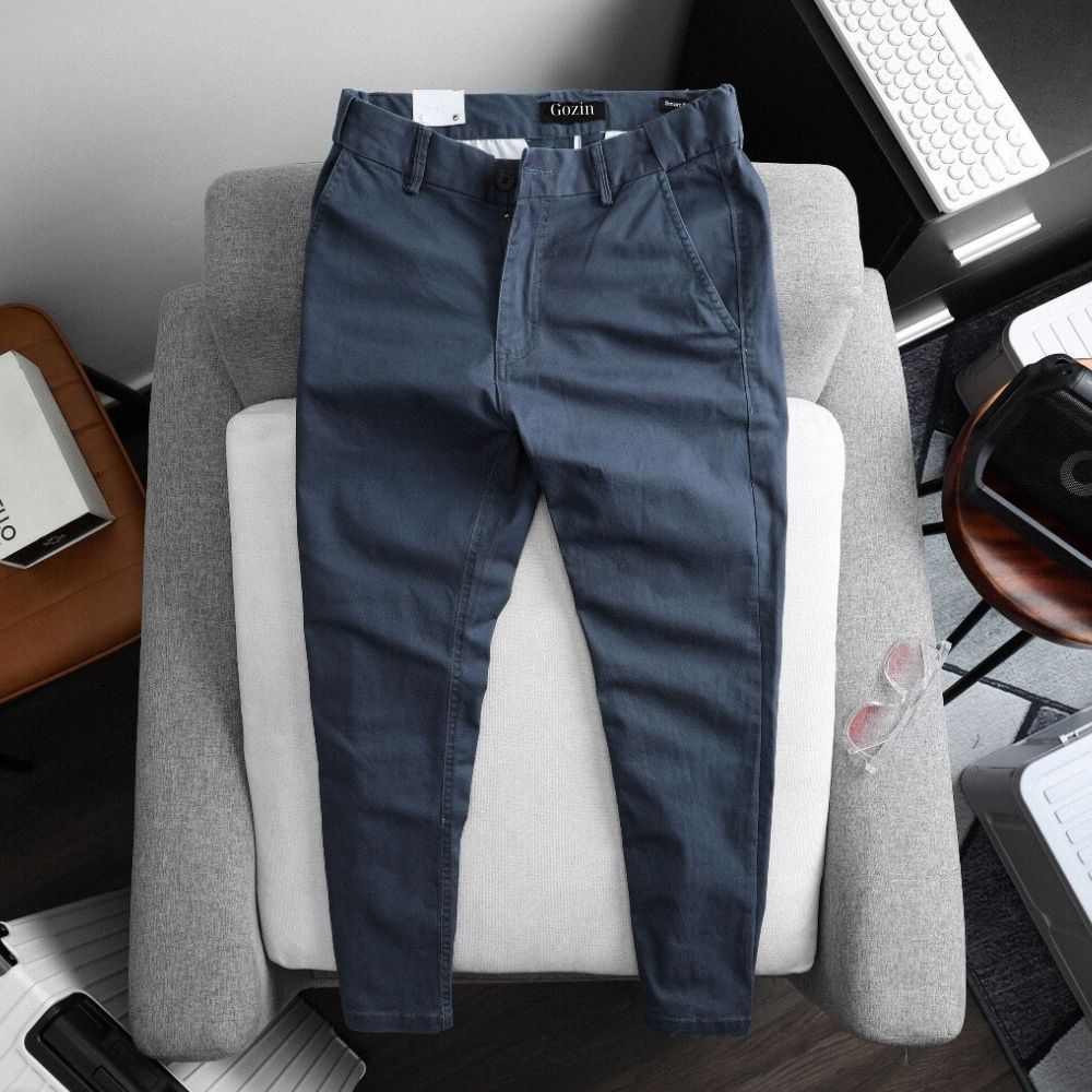 Quần Dài Kaki Nam GOZIN Chất Kaki Cotton Co Giãn form dáng chuẩn chất mềm mịn thoáng mát quần âu bigsize