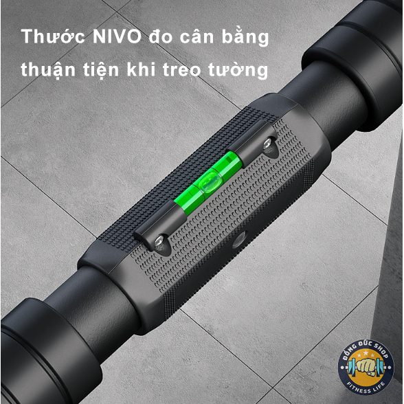 Xà đơn treo tường chống xoay - Thanh xà đơn gắn cửa đa năng tập gym thế hệ mới kích thước tùy chỉnh từ 65 -160cm