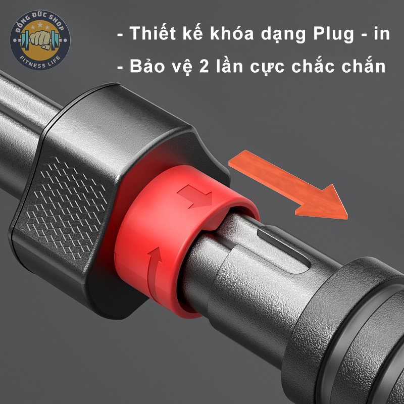 Xà đơn treo tường chống xoay - Thanh xà đơn gắn cửa đa năng tập gym thế hệ mới kích thước tùy chỉnh từ 65 -160cm