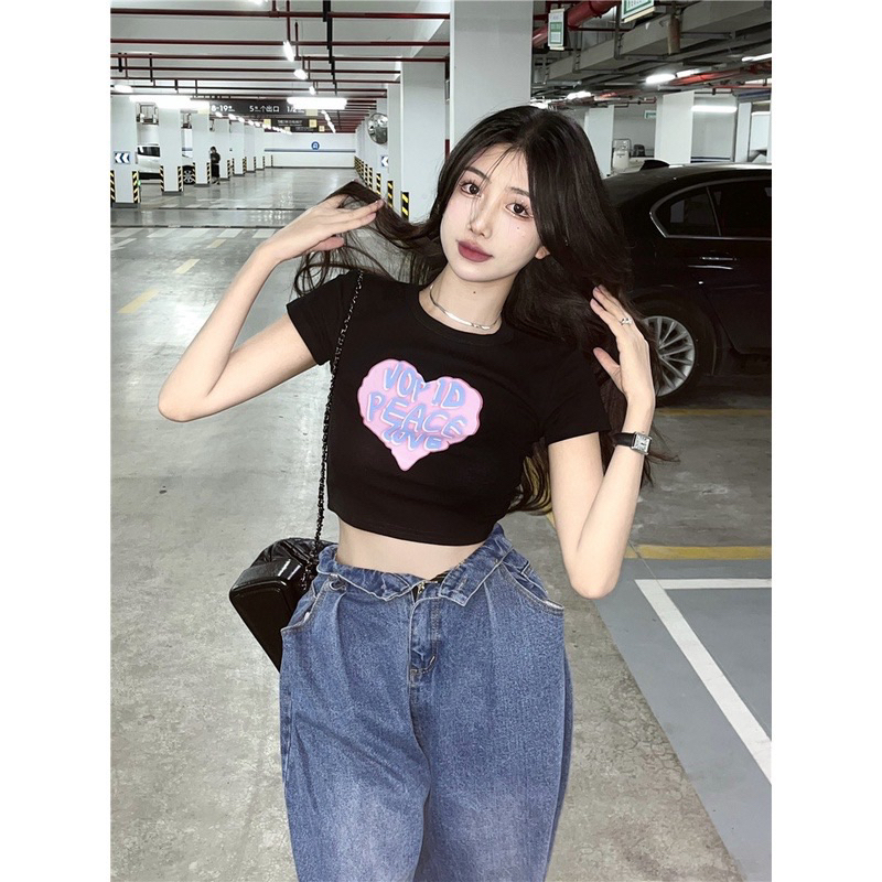Áo crotop ôm, Áo croptop BlackPink 2 màu nổi bật hack dáng, crotop, áo crotop tay ngắn