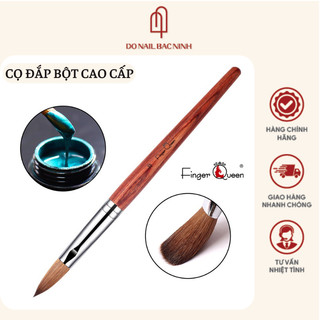 Cọ đắp bột nail Finger Queen cao cấp chính hãng, cọ bột nail lông tự nhiên mềm mượt dễ đắp sẵn size 12,14,16,18