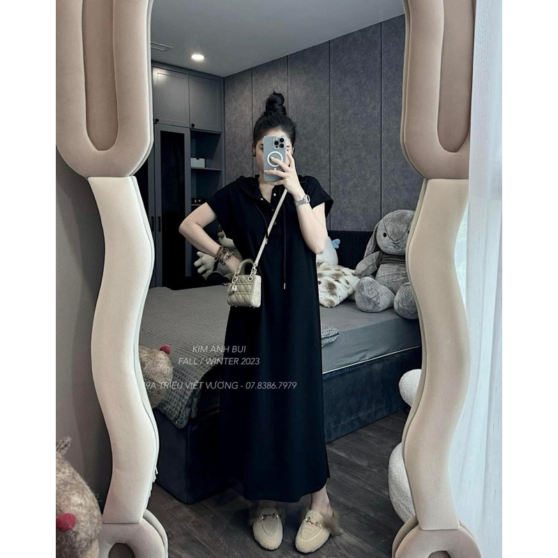 Váy Xuông Basic Khuy Mũ Kim Anh Bùi