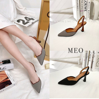 Giày cao gót mũi nhọn hở gót Slingback