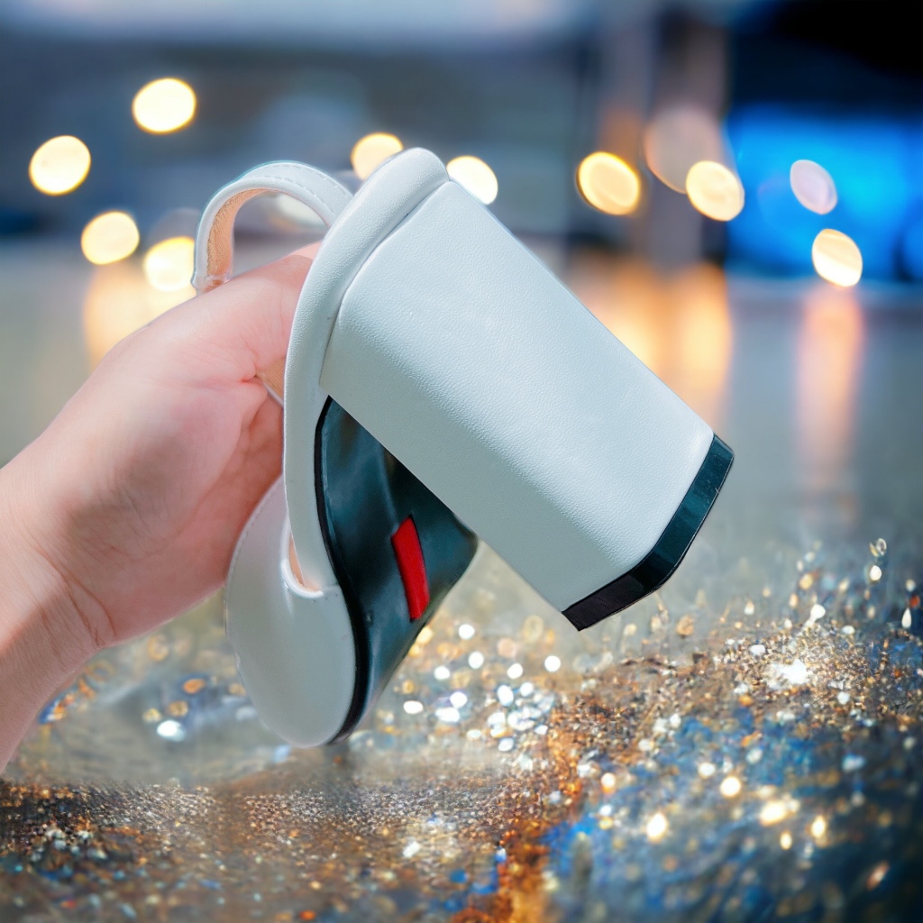 Giày sục bít mũi khóa đá sang chảnh cao 9cm - B33