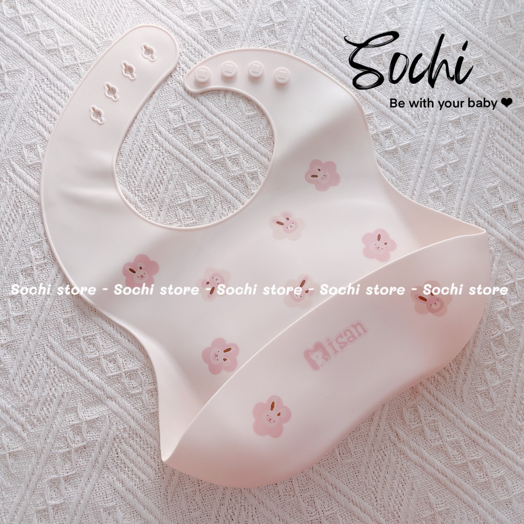Yếm máng silicone siêu mềm phong cách Hàn Quốc cho bé